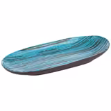 (6 pcs) CANCUN | Platter - Melamine - 280x135mm - Blue/Brown