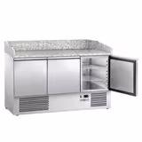 Pizzawerkbank PREMIUM - 2300x700mm - met granieten werkblad - met 5 deuren