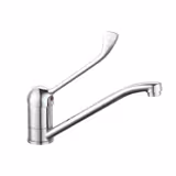 Monobloc mixer tap - swan-neck spout - with single-lever & swivel spout - height 220mm