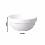 (6 Stück) Schale - CASUAL MAXI - Melamin - 0,15 Liter - Ø 105mm - Weiß