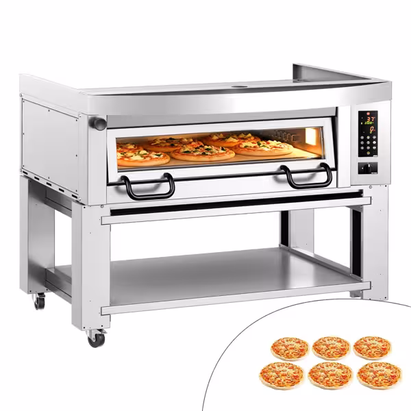 Elektryczny piec do pizzy Power - 6x 34cm - Cyfrowy -  włącznie z okapem i podstawą