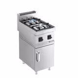 Cuisinière à gaz - 10 kW - 2 brûleurs - incl. soubassement avec 1 porte