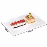 (6 pcs) Plateau de présentation - PURE - Mélamine - 530x180mm - Hauteur:30mm - Blanc - empilable, compatible lave-vaisselle