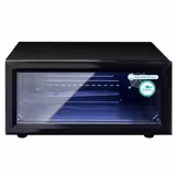 GASTRO-COOL | Armadio frigorifero - 600mm - 25L - +10°C - con 1 porta in vetro - vetrocamera/doppio vetro; LED; statico; termostato manuale; basso consumo; CE - Nero