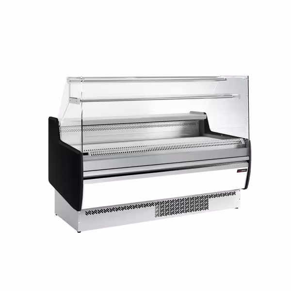 Koeltoonbank - 1622x953mm - 178 liter - front wit - met 2 deuren - met 1 legroosters - rechte ruit
