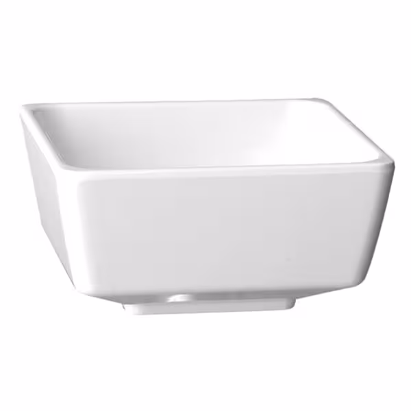(6 stuks) Schaal - FLOAT - Melamine - 4,7L - vierkant - 250x250mm - stapelbaar - Wit