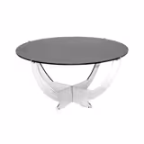 Alzata per buffet - OCTOPUS - Acciaio inox - Tonda - Ø497mm - Altezza: 230mm - incl. lastra in plexiglass nera