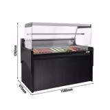 Vetrina refrigerata carne - 1580 mm e 1 ripiano