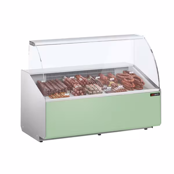 Serve Over Counter - 1568mm - front panel light green - capacity 324 litres