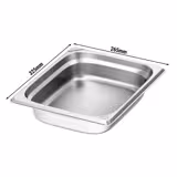 (6 uds) Cubeta GN 1/2 - acero inoxidable - Altura:65mm