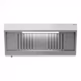 Wandafzuigkap RVS - 900mm diep - 1400mm - zonder motor - met 2 labyrintfilters en verlichting