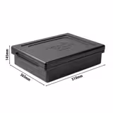 (8 Stück) THERMO FUTURE BOX | Thermobox TAKE AWAY - 10 Liter - Schwarz