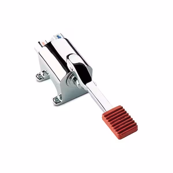 Voetpedaal 4000 - met mengkraan (warm/koud), tafelmodel, G1/2, eengreeps, verchroomd RVS - 226x74x84mm