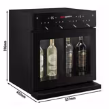 Commercial Wine Dispenser – 2 Temperature Zones – Refrigerated – for 4 Wine Bottles