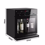 Dispenser per vino al calice - 2 zone di temperatura (doppia temperatura) - refrigerato - per 4 bottiglie