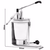 Portion Pump - adjustable dose - fits 3 litres Nutella buckets - Stainless steel - 365x300x160mm - without container - incl. stainless steel frame