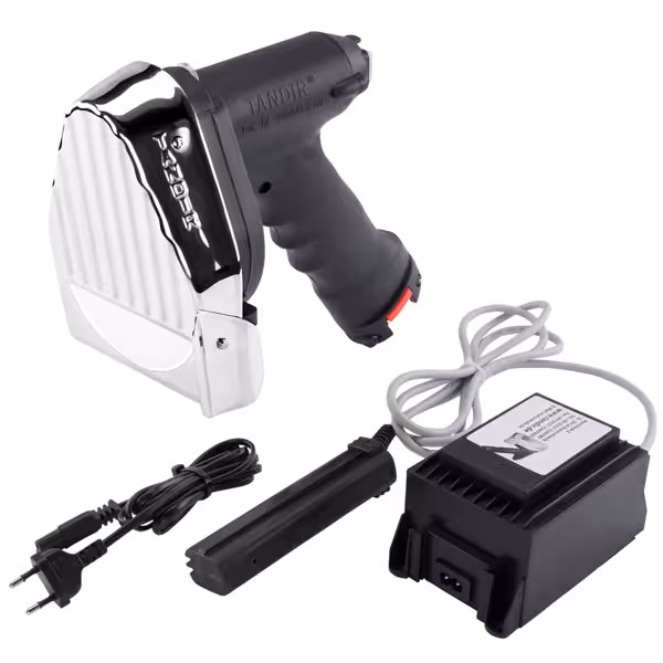 TANDIR® | Elektrisch kebabmes II 100 - incl. 2 messen, slijpsteen, kabel & tafelvoeding
