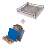 Mașină de spălat oale profesională cu pereți dubli - cu încărcare frontală - coș 570x620 mm - control digital - 11,35 kW - cu pompă pompă detergent & pompă pompă clătire