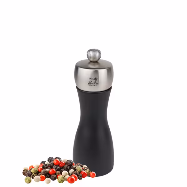 (6 pieces) PEUGEOT | FIDJI - Pepper Mill - Matte Black - Height: 150mm