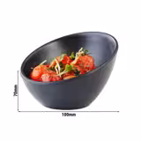 (6 Stück) Dipschälchen - ZEN - Melamin - 80ml - Ø 100mm - Schwarz