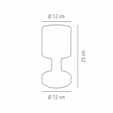 (4 pcs) LED Table Lamp - FINN MINI - Rechargeable - Cordless - 3-step dimmable - Ø120mm - White - with Charging Dock