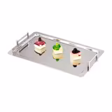 (4 pz) Vassoio da servizio - Acciaio inox - GN 1/1 - lucido