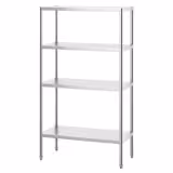 Rostfri hyllställning PREMIUM – 1020x500 mm – Djup: 500 mm – 4 hyllplan (justerbara) – Lastkapacitet: 320 kg