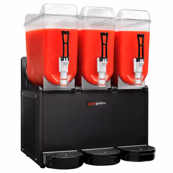 Slushmachine - 3x 12L - 1,4kW - Zwart