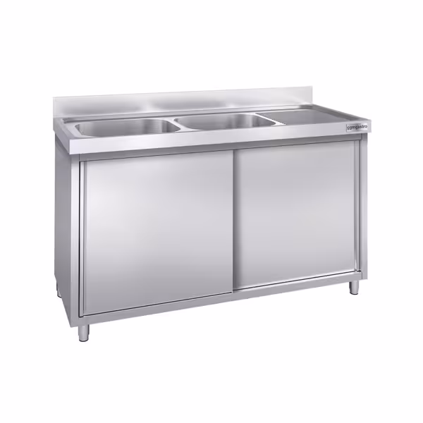 Chiuvetă 1,6 m - 2 cuve în partea stângă L 40 x B 50 x T 25 cm