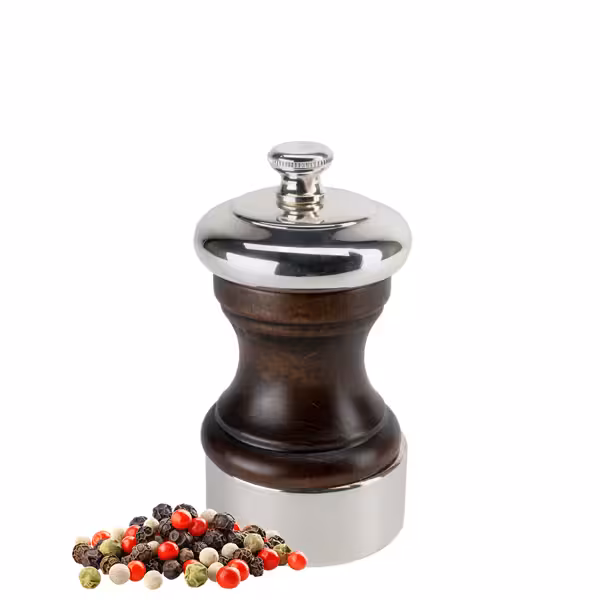 (2 pieces) PEUGEOT | PALACE - Pepper Mill - Silver-plated/Wood - Polished - Height: 100mm