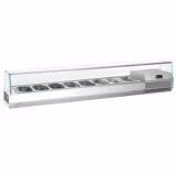 Countertop Prep Well / Refrigerated Topping Unit PREMIUM PLUS - 1976x413mm - 8x GN 1/3