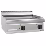Plancha de asar eléctrica - con revestimiento de cromo duro - 9 kW - Lisa - incl. subestructura con 2 puertas