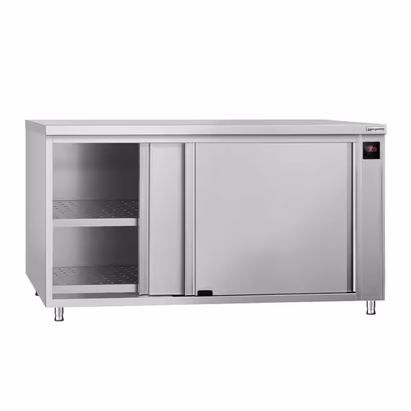 Стіл тепловий ECO - 2 кВт - зі розсувними дверима, 1 полиця - 1800x600x870 мм