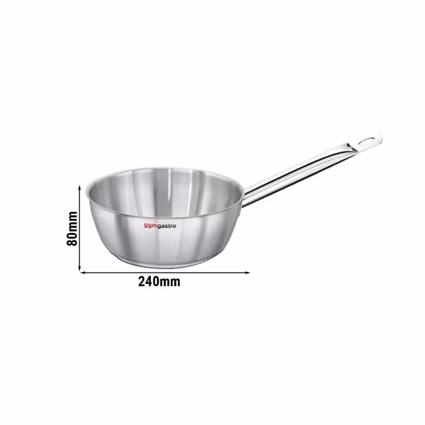 Sauteuse - rostfritt stål 18/10 - 2,5 l - Ø 24 cm - Höjd: 15 cm - med sandwichbotten