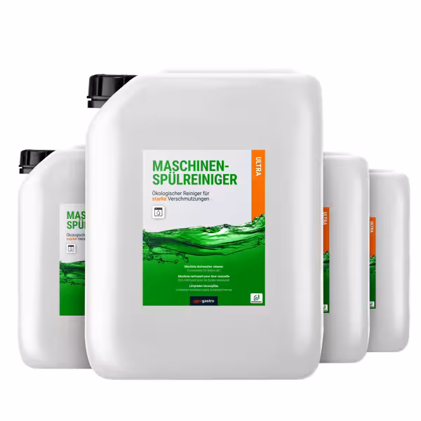 (4 pièces) Détergent pour lave-vaisselle professionnel ULTRA – pour salissures importantes et eau dure – 10 litres – écologique et sans chlore