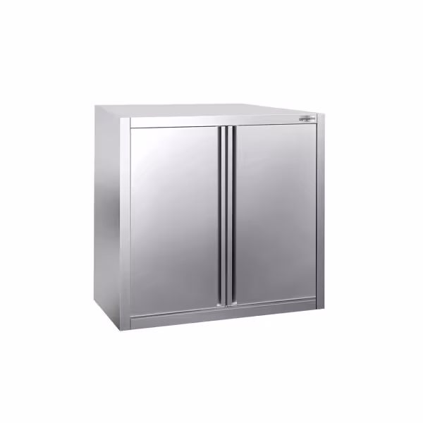 Armário de parede em aço inoxidável PREMIUM - 800x400mm - com porta com dobradiças - 1000mm de altura
