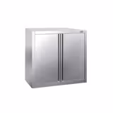 Armadio pensile in acciaio inox PREMIUM - 800x400mm - con porte a battente - 1000mm di altezza