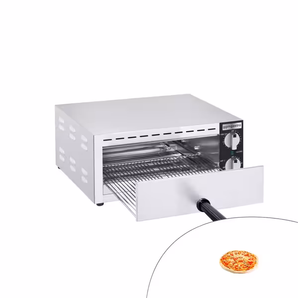 Mini pizza-oven - 486x358x217mm - 1 kamer - 1x1 pizza’s Ø33cm - tot 300°C - Handmatig
