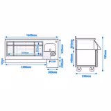Commercial Cocktail Station PREMIUM – No Glass Front – 1600×765 mm – -2 to +8 °C