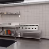 Edelstahl Unterbautisch 1600x700mm - mit Grundboden