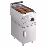 Płyta grillowa elektryczna - 4,5kW - Ryflowana - Powierzchnia: 400x600mm - na podstawie z szafką - z szafką z 1 drzwiami
