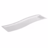 (6 Stück) GN-Tablett 2/4 - SINUS - Melamin - Höhe: 20mm - Weiß