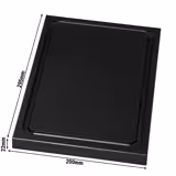 (2 pieces) FUCHS | Cutting board with juice groove and non-slip feet - Black