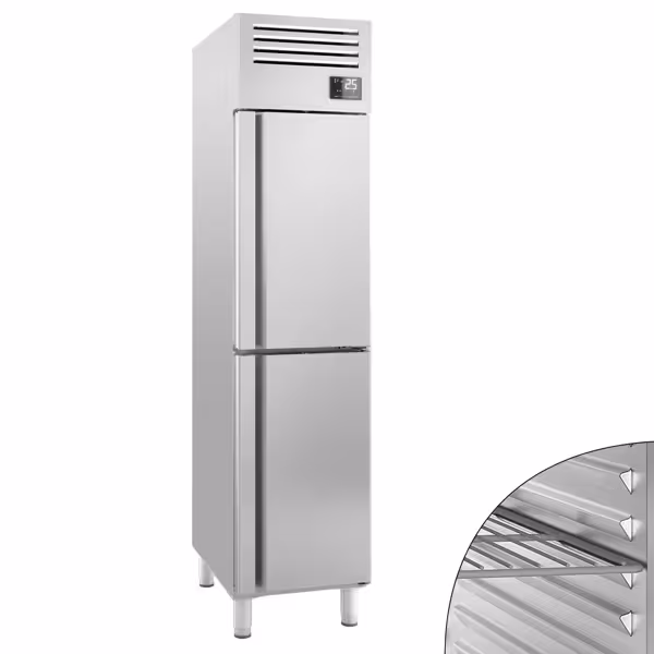 Холодильна шафа з нержавіючої сталі  PREMIUM PLUS - GN 1/1 - 325 л - з 2 дверима