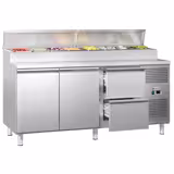 Commercial Saladette Prep Counter ECO - 1795x700mm - 2 Doors & 2 Drawers - for 8x GN 1/3