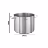 Oală pentru supă - oțel inoxidabil - 6 litri - Ø 200 mm - înălțime: 200 mm