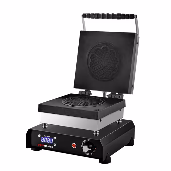 Gofrownica cyfrowa - 1,2 kW - Kształt: Serce	