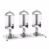 Sapdispenser - 3x8 liter - RVS - incl. afdruipschaal & deksel