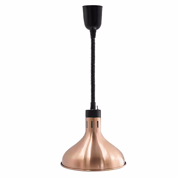 Infrarood warmtelamp Retro - 275W - Ø290mm - hoogteverstelbaar - Roségoud