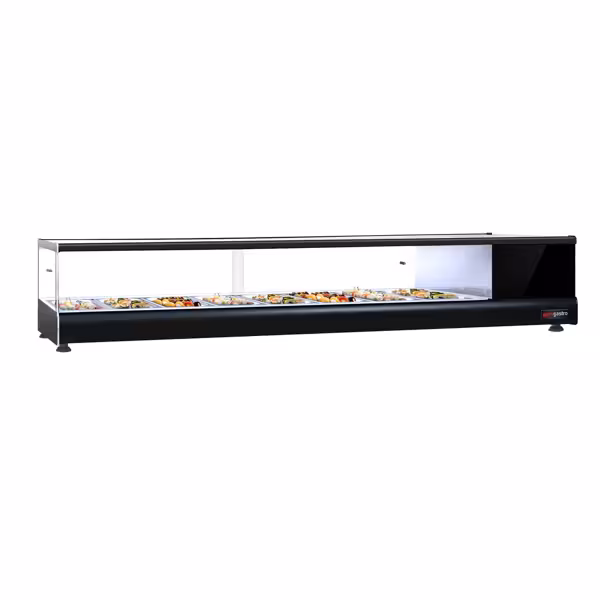 Tapas soğutmalı vitrin PREMIUM- 8x GN 1/3 - Siyah